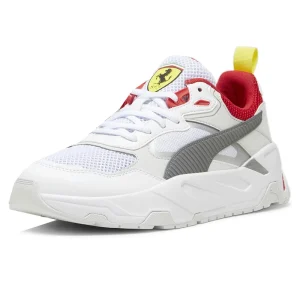 PUMA Scuderia Ferrari Trinity Lace Up Mens White Sneakers Casual Shoes 30857702