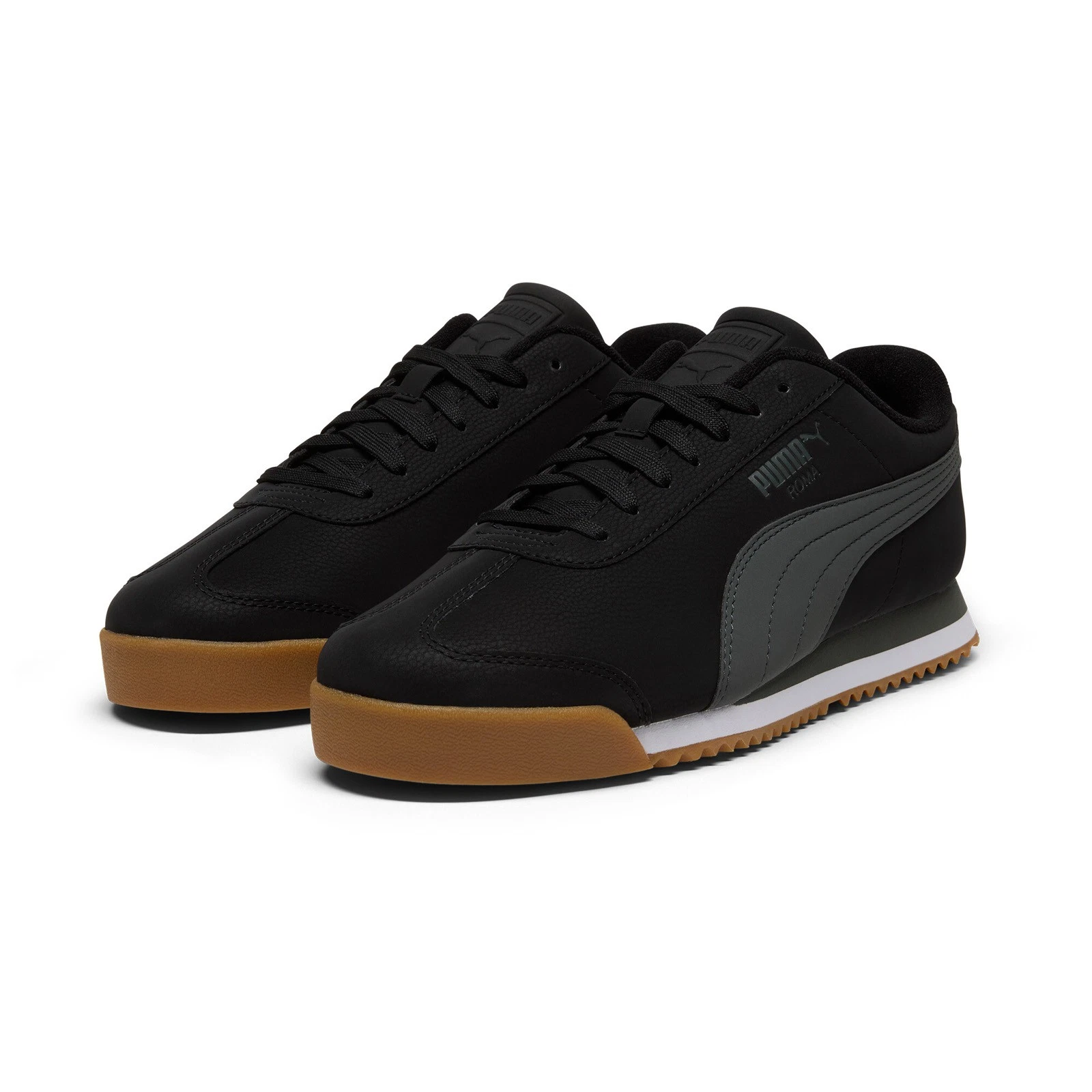 Puma Roma 24 Showboat 40424501 Mens Black Leather Lifestyle Sneakers Shoes